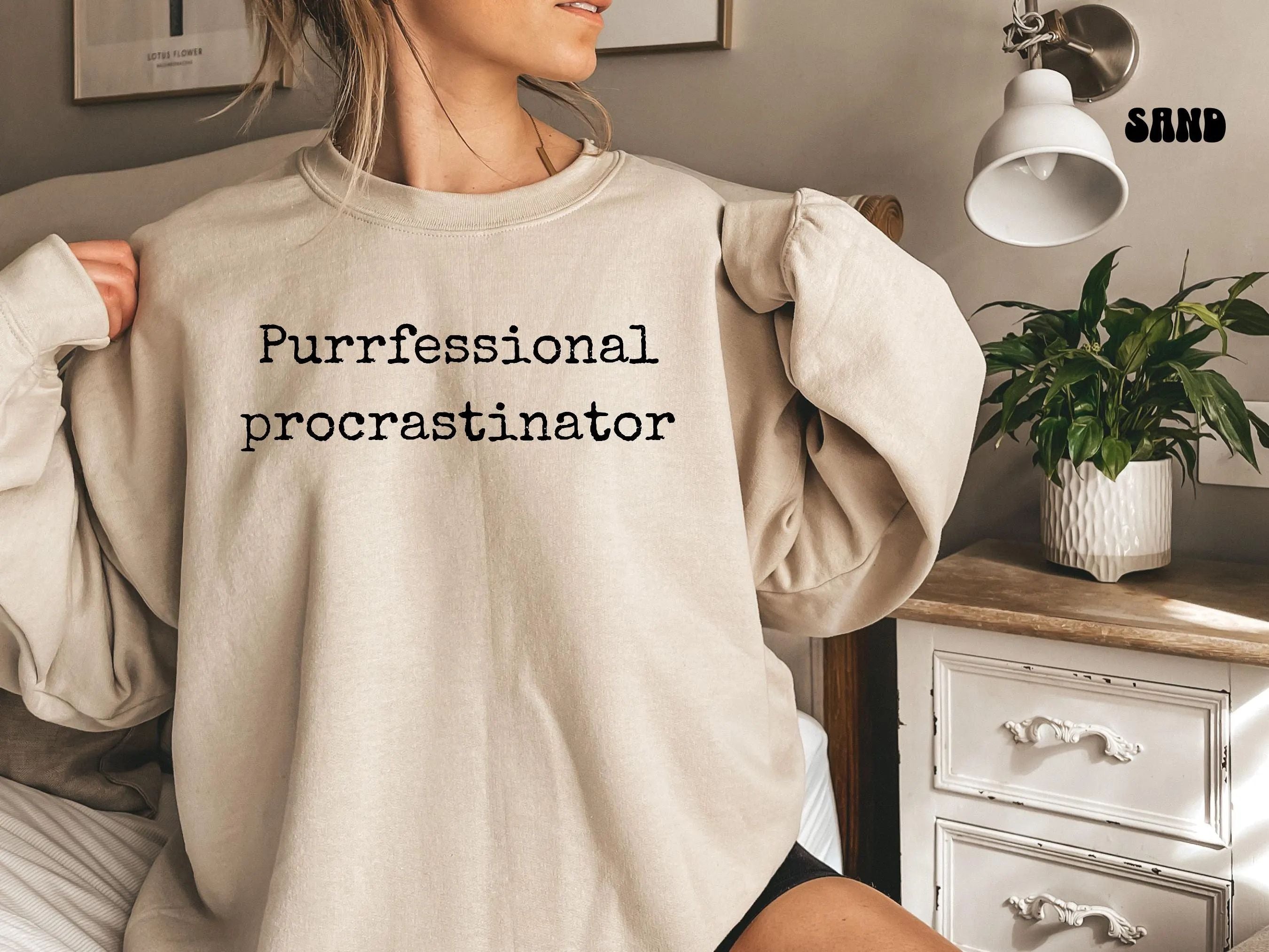 Purrfessional Procrastinator Sweatshirt | Funny Cat Lover Gift
