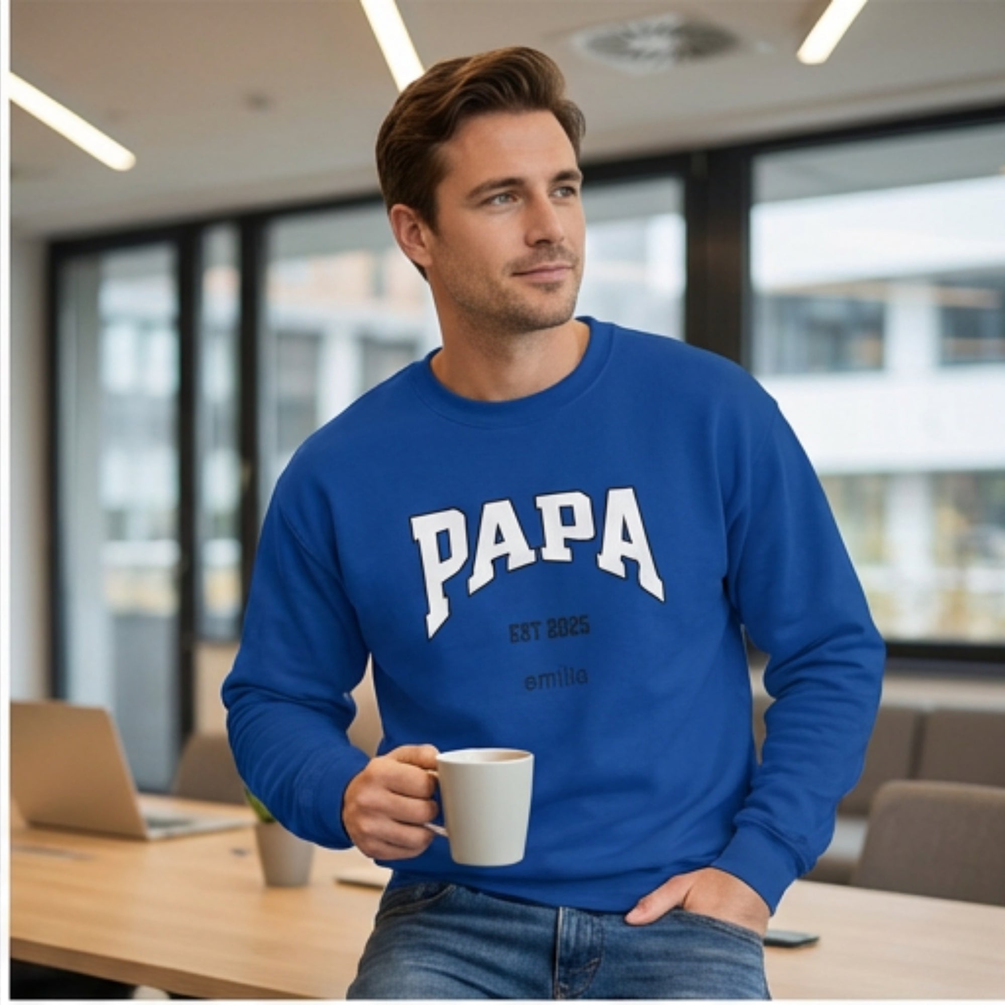 Personalized Papa Est 2026 Sweatshirt | Custom New Dad Gift
