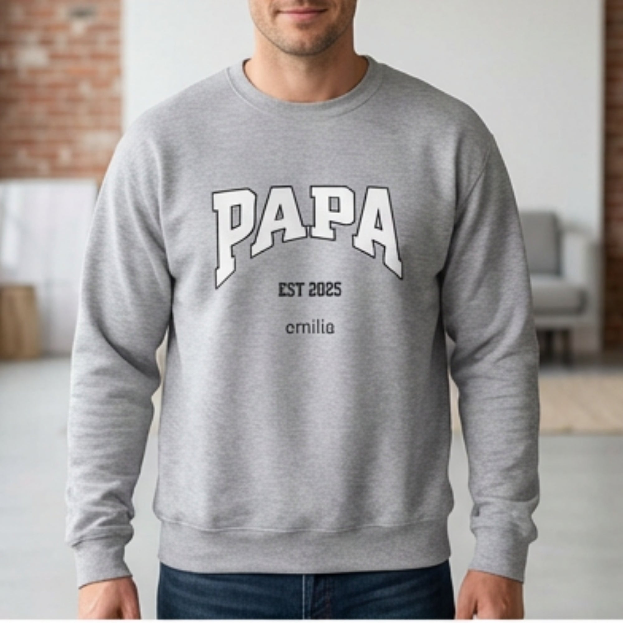 Personalized Papa Est 2026 Sweatshirt | Custom New Dad Gift